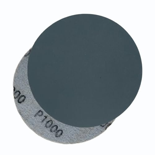 HOTCKB 60 Pieza Lijas para Lijadora Húmedo Seco Discos Abrasivos 75mm P1000 | 3 Pulgadas Redondo Papel de Lija Grano 1000, Seco y Húmedo Discos de Lija para Amoladora Angular y Grabado