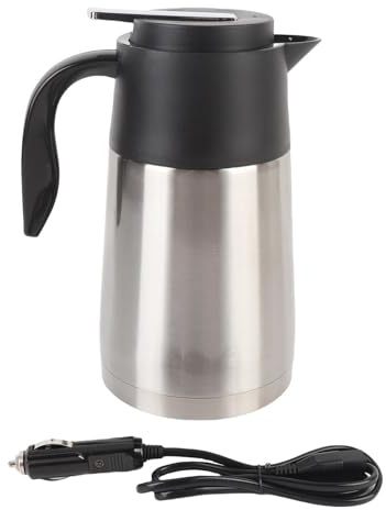1 300 ml bil lastbil resa elektrisk vattenkokare uppvärmd vattenkopp rostfritt stål resevattenkokare kaffe mjölkvärmare resor elektriska vattenkokare för kokande vatten