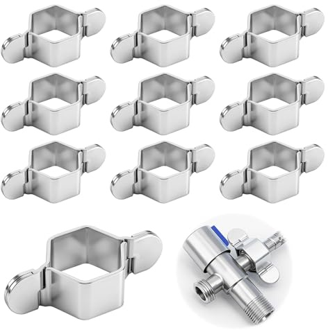 Aurvivia 10 Pairs Detachable Hex Hose Spanners,Plumbing Repair Tools | Reusable Hollow Wrench for Tight Space,Stainless Steel,Convenient for Home Bathroom Water Pipe Corrugated Hose Repair