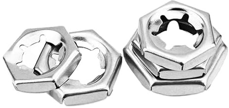 SS304 Stainless Steel Self Locking Counter Nuts, M6 M8 M10 M12 M16 M20 M30, Hex Lock Nuts for Mechanical Engineering, Construction & Industrial Fastening Applications (50,M14)