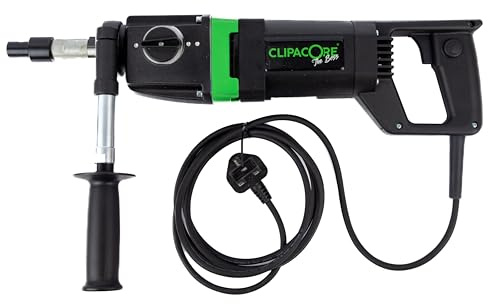 Clipacore Boss Drill 230V Core Drilling Kit, QCTBD230V | 2 Speed 1000 and 2000 RPM, Eibenstock Drill with Safety Clutch, Soft Start, Extension Bar and Quick Release Adaptors