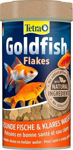 Tetra Goldfish Flakes - Mangime in scaglie per tutti i pesci rossi e altri pesci d'acqua fredda - Lattina da 250 ml