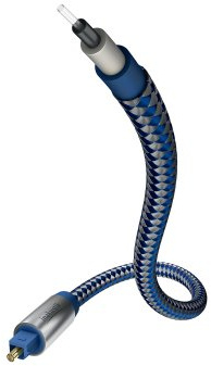 inakustik – 0041201 – Premium Optokabel | Für die Übertragung digitaler Audiosignale | 1m in Blau | Nylonleiter für max. Lichtleitfähigkeit - geschliffene Kabelenden reduzieren störende Lichtbrechungen