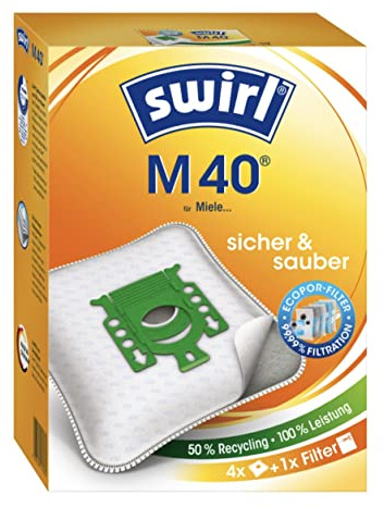 4 Swirl M40 Staubsaugerbeutel für Miele S 826