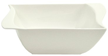 Van Well Harmony Porzellan-Schale 16x13x6cm - Mattweiße, geschwungene Schüssel aus edlem Porzellan - Mikrowellen- und Spülmaschinengeeignet