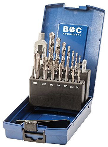 perçage Craft Coffret de forets HSS-G en ABS Box egb15 K, M3 – Filetage M12, 15 pièces, 41201330015