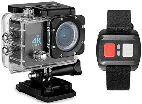 Caméra d’action pro 4K Wi-Fi DV UHD 16 Mpx, caméra étanche à l’eau 30 m