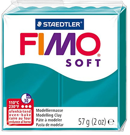 STAEDTLER 8020-36 - Fimo Soft Normalblock, Modelliermasse, 57 g, petrol