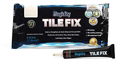 MagicEzy Tile Fix: Ceramic & Porcelain Repair | Touch Up Filler for Bathroom Floor Tiles (Beige)