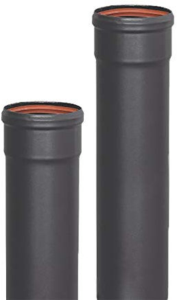 Tubo smaltato M-H 850°C- Ø80 mm - 0,50 metri per conduzione fumi di stufe e caminetti a pellet