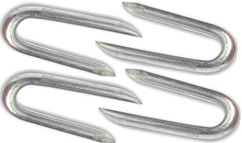 Nartel® Galvanised Netting Staple U Nail, 100 g, (Approx 110pcs) 20mm