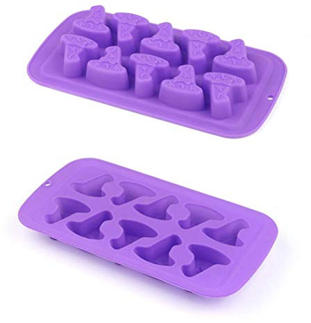 Molde de silicona, moldes de praliné de Halloween, molde para hornear con forma, decoración de pasteles, utensilios de cocina molde para hornear 2 piezas