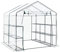 Invernadero de Jardín Caseta para Cultivos Abertura Fácil Ventilación Óptima Acero Cubierta PVC 200 x 200 x 220 cm Transparente