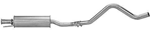 HELLA 8LC 366 024-461 Mittelschalldämpfer - Easy2Fit® Kit - mitte - zweiteilig - Set mit Anbauteilen - für u.a. OPEL ASTRA F (T92)