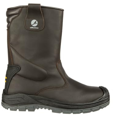 ALBATROS RIGGER BOOTS Sicherheitsstiefel S3 – warme Winter Lederstiefel gefüttert – hohe Damen und Herren Stiefel für Landwirtschaft, Wald, Stall & als Jagd Schuhe – Outdoor Schuhe warm