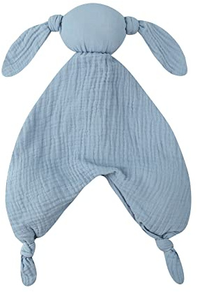ISKAEN Schnuffeltuch Kuscheltuch Musselin Baumwolle Babydecke mit Hase-Köpfchen Baby Schnuffeltuch für Neugeborene Babys und Kleinkinder ab 0+ Monaten Geschenk zur Geburt für Junge und Mädchen