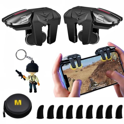 PUBG Mobile Triggers 13 in 1 Combo, 4 Gaming Triggers Mobile Phone Game Controller for PUBG/Knives Out/Call of Duty/Rules of Survival, Aim & Fire Trigger for iPhone & Android Phone (Boy)