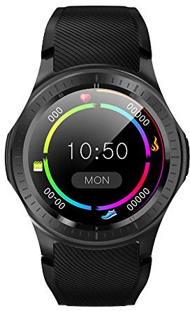 QESTO KSD DM368P Smar Twatch, IP67 Waterproof Heart Rate Monitor Smartwatch, 1GB+16GB 4G Call WiFi GPS Pedometer Sport Smart Watch(Red)(Red)(Black)