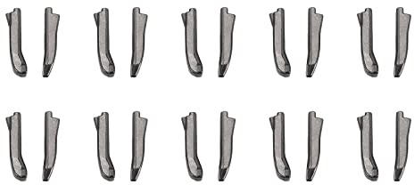 sourcing map 10 Stück Reißverschluss Reparatur Doppelt Open Reißverschluss Stopper Verriegelung Kit #3 Stecknadeln Reissverschluss Reparieren für Jacke Mantel Kleidung, Metallisch Schwarz