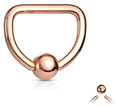 Treuheld® Halbrundes Klemmkugelring Piercing/BCR | 4 Farben