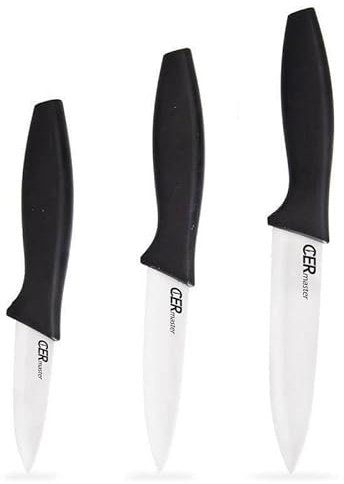 orion group Universal-Küchenmesser Küchenmesserset Keramikmesser | Küchenmesser aus Keramik Cermaster 3 Stk.