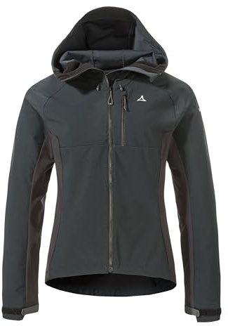 Schöffel Damen Hybrid Jk Style Salza WMS, Fahrradjacke mit helmtauglicher Kapuze, windabweisend, atmungsaktiv & wasserdicht, leichte Jacke mit 4-Wege Stretch