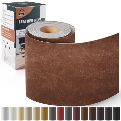 Kit de Reparación de Cuero para Muebles, Parche de Reparación Autoadhesivo 10x160 cm Cuero Adhesivo Para Tapizar para Asientos de Automóviles, Sofás, Sofás para Sillas Nuevo Marrón oscuro
