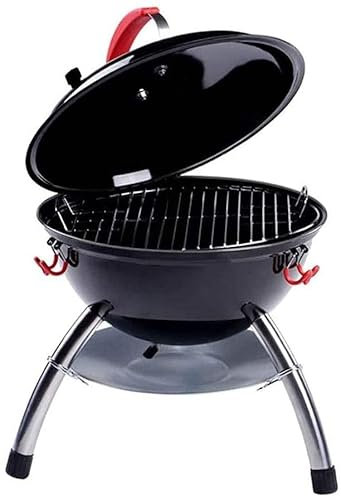 CTCOIJRN Parrilla for barbacoa, barbacoa for varias personas, barbacoa portátil redonda for picnic, parrilla de carbón de acero inoxidable grueso for exteriores for el hogar, parrilla de carbón de ace