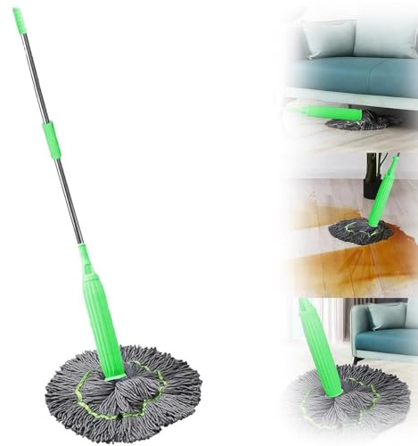 2 in 1 Dehydrated Mop, 2024 Neu Bodenwischer, 360° Drehgelenk wischmopp Wischmopp mit Auswringfunktion, Self Wringing Mop für Fliesen und Laminat, Wet and Dry, Detachable (1set)