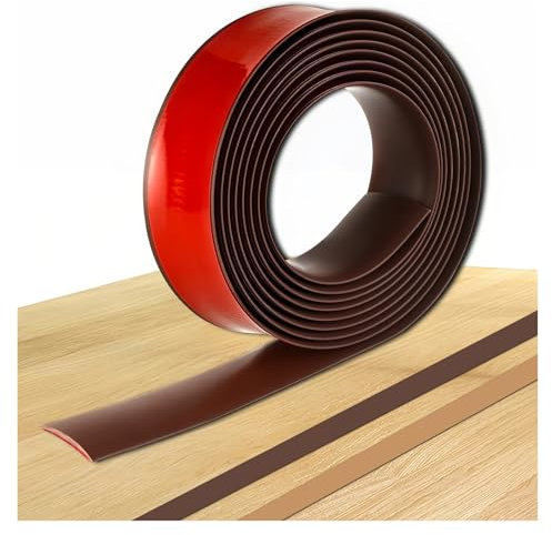 Schutzleiste - Übergangsleiste höhenausgleich - Boden-Leiste Zum Vinyl Übergangs - Übergangsleiste ohne bohren, Ausgleichsprofil für Laminat & Parkettböden, Türschwelle(Brown,2mx5cm)
