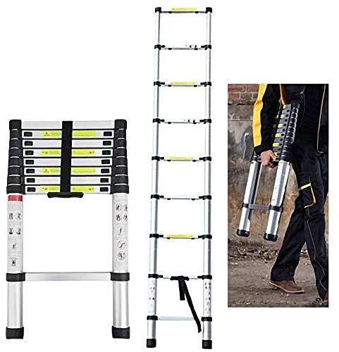 DLNTXFDG Scala telescopica Estensibile, Scala telescopica 1,4 m/6,2 m in Alluminio, Scala telescopica Estensibile Multiuso, Scale Pieghevoli, Portatile, salvaspazio, carico Massimo 150 kg/3