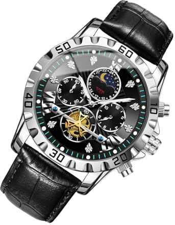 Reloj automático | Relojes de vestir elegantes, accesorios de moda multifuncionales, temporizador personal impermeable para uso diario, negro, Refer to description, Unisex