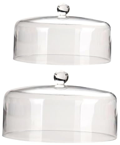 Espositori in acrilico per display, 2 pezzi di copertura trasparente for torta a cupola in acrilico, copertura for alzata for torta, piatto for torta, campana for formaggio, for dolci, muffin, cucina