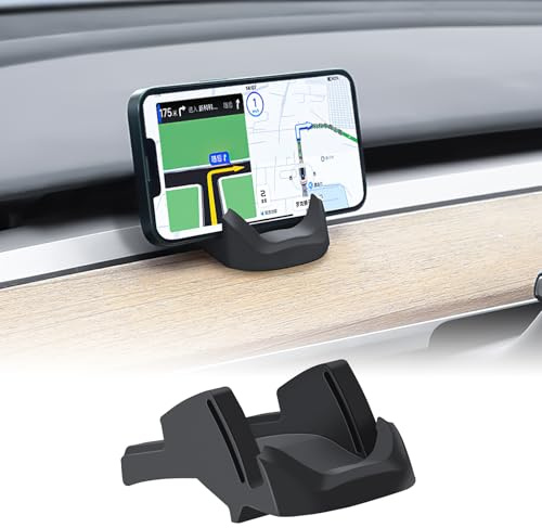 FDAIUN Support de téléphone en silicone pour Tesla M3/My 2021-2024 | Support de téléphone portable antidérapant pour tableau de bord compatible avec tous les smartphones