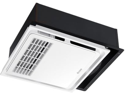 Extractor de aire Extractor de aire de techo integrado for baño, 30x30cm, calefacción de baño, ventilación, soplado de aire, calentador de aire for baño todo en uno Ventilador de suelo