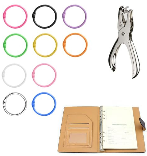 Armastuse 80 Stück Buchringe, Buchbinderinge Metall,Loseblatt Verbinder, Bunt Ringbuch Ringe Schlüsselringe,Bunt Karteikarten Bücher Ringe für Scrapbook, Album,Fotoalbum Büro Handwerk