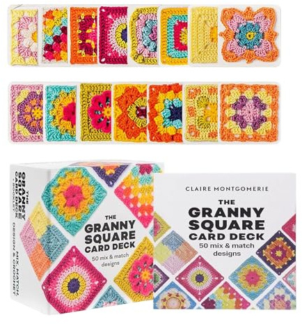 PcvGef Granny-Square-Häkelkarten, 50 kreative Häkelvorlagen für DIY-Projekte, perfekt für Handarbeitsliebhaber und besondere Anlässe
