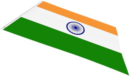 ibasenice Indian National Flag Outdoor Banner for Garden and Parade Displays Quick Installation Portable Design Easy Hanging UV Protection