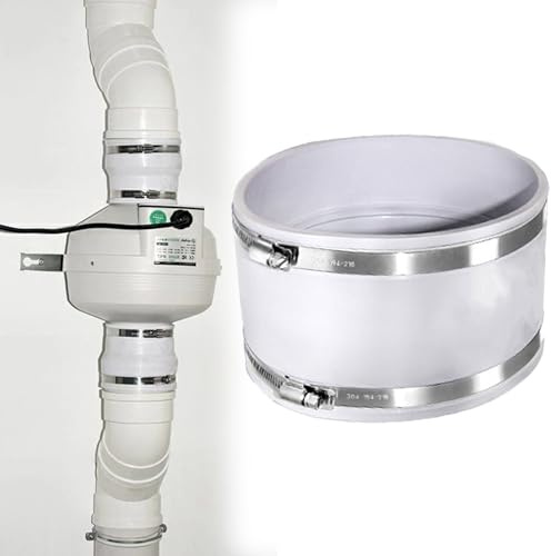 SLQM manguito de goma flexible, pieza de conexión de tubo, con 2 pcs abrazaderas de acero inoxidable, de reducción de tubo para extractores y unidades de ventilación, 150 mm a 110 mm