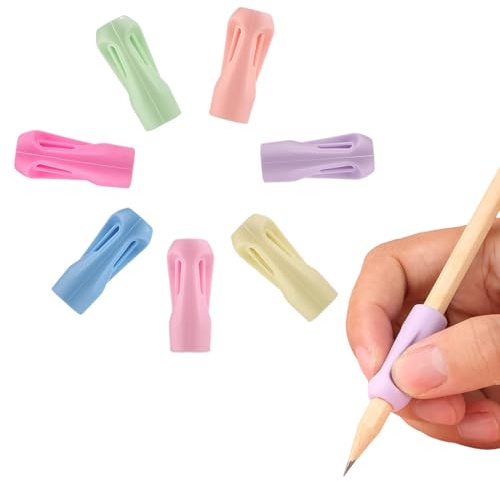 COYUN 7 Pezzi Impugnatura Matita Bambini, Aiuto per La Scrittura per Bambini, Strumento di Scrittura, Impugnatura Penna Bambini Morbido Matita Ergonomica Correzione Della Postura Scrittura Strumento