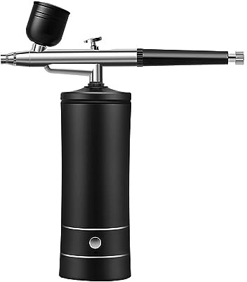 KFGISD, Aerografo portatile ricaricabile senza fili con pistola a spruzzo a compressore for viso, bellezza, nail art, tatuaggi, artigianato, pittura su torte.,Pistola a spruzzo(B)