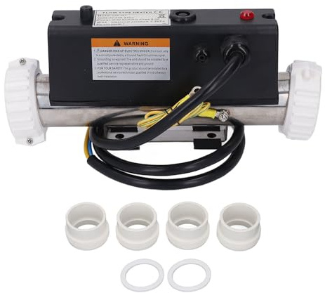 PolyGen poolvärmare Elektrisk badtunnavärmare Vattentermostat med temperaturkontroll Självuppvärmning för spabadkar Pool med fast ledning (2KW)