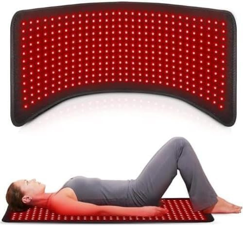 Thérapie Infrarouge Lumière Rouge tapis, Lampe Infrarouge Chauffante | 660 et 850 nm Appareil de luminothérapie Rouge, 80x30cm Red Light Therapy, Lampe Luminothérapie Soulager les Maux de Dos