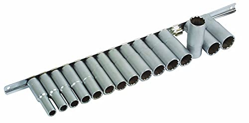 Laser 3660 Bi-Hex Deep Socket 1/2D Set 15pc