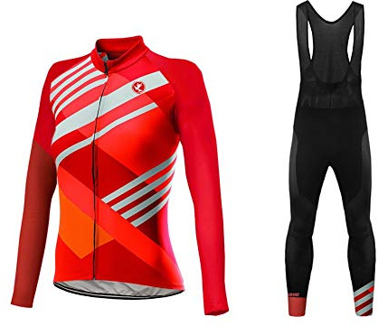 UGLY FROG Damen Blumen Radtrikot Atmungsaktive Fahrradbekleidung Set Trikot Kurzarm Langarm & Radhose mit 20D Sitzpolster MTB Radsportanzug mit 3 Taschen