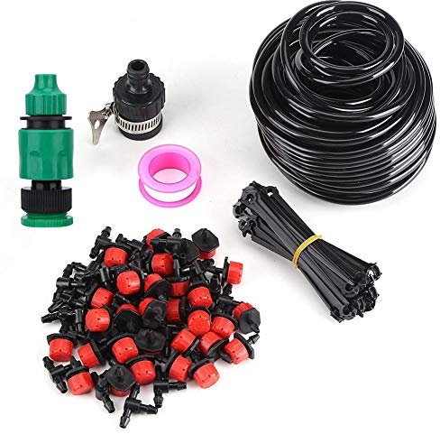 Bewässerungs-Set für den Garten, 25 m Bewässerungssystem Drip Bewässerung Kit automatische Bewässerung Tropfbewässerung für Landschaft, Blumenbeet, Pflanzen