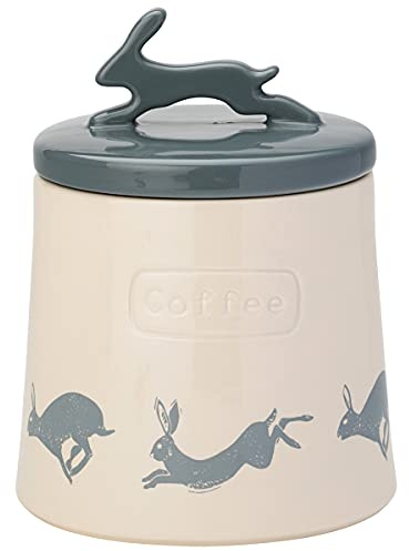 Artisan Hare Stoneware Coffee Canister