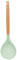 Silicone Skimmer Spoon, Non-Stick Silicone Slotted Skimmer Spoon, with Heat-Resisting Comfortable Wooden Handle, Durable Draining Spoon for Kitchen Cooking, Vegetables, Meat, 12.6 Inch(1pc, Green)