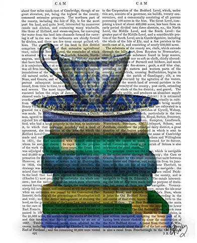 Lienzo impreso con caja de té y libros Fab Funky - Animales y naturaleza vertical Art print steampunk animales flores antiguo contemporáneo flo flotante fr 27_X_21_in