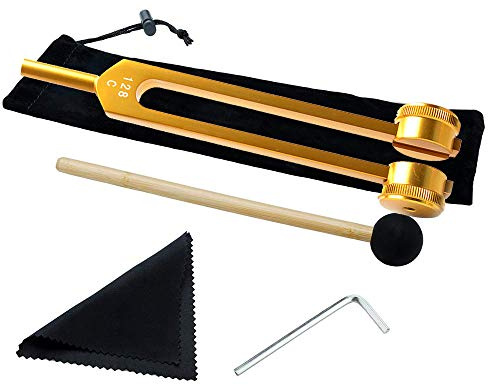 Huapa Juego de Diapasón Médico 128 HZ,Juego de Herramientas de Ajuste de Vibraciones, Neurológico de Grado Clínico Sensorial para el Cuidado de los Oídos